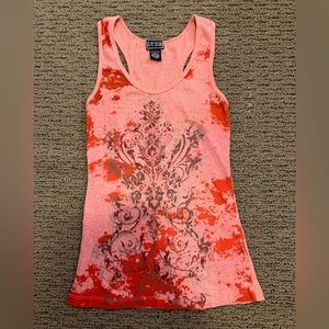 Fang Glam 2000s orange tank top